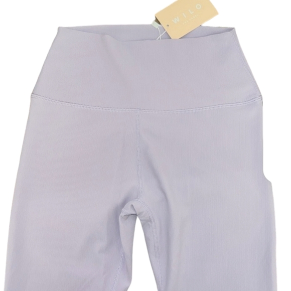 Wilo The Label Ruched Bra and Ribbed Leggings Set Lilac NEW - Picture 7 of 8